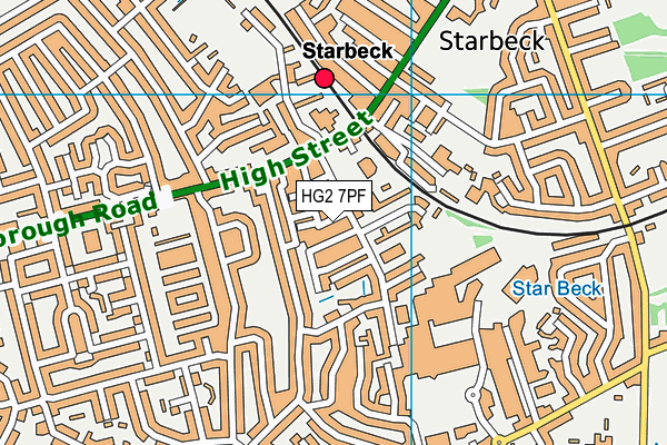HG2 7PF map - OS VectorMap District (Ordnance Survey)