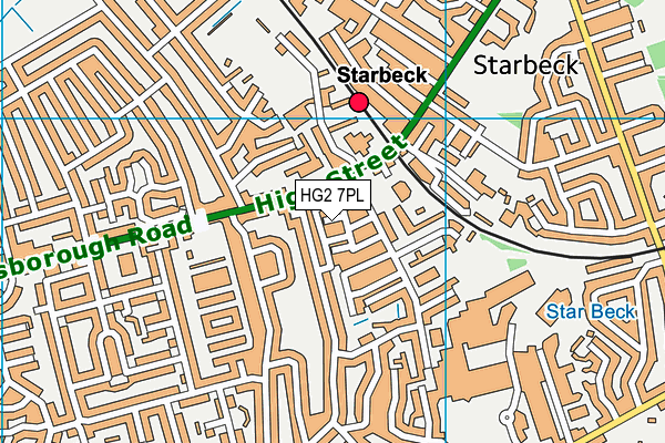 HG2 7PL map - OS VectorMap District (Ordnance Survey)