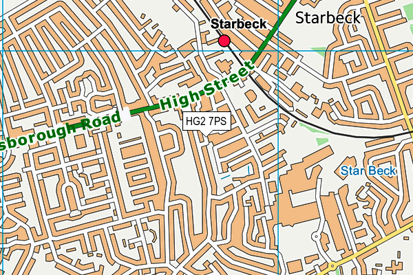HG2 7PS map - OS VectorMap District (Ordnance Survey)