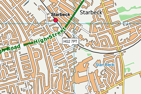 HG2 7PT map - OS VectorMap District (Ordnance Survey)
