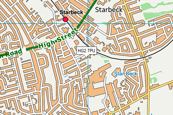 HG2 7PU map - OS VectorMap District (Ordnance Survey)