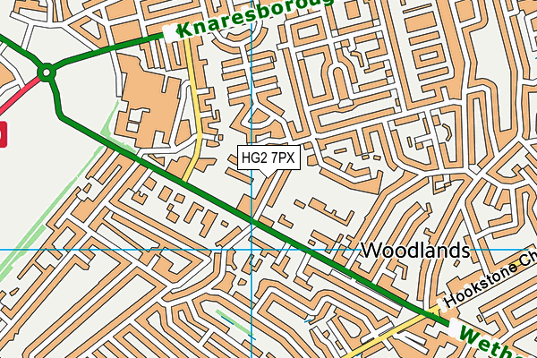 HG2 7PX map - OS VectorMap District (Ordnance Survey)