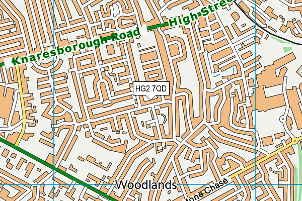 HG2 7QD map - OS VectorMap District (Ordnance Survey)