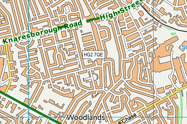 HG2 7QE map - OS VectorMap District (Ordnance Survey)