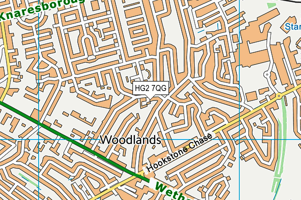 HG2 7QG map - OS VectorMap District (Ordnance Survey)