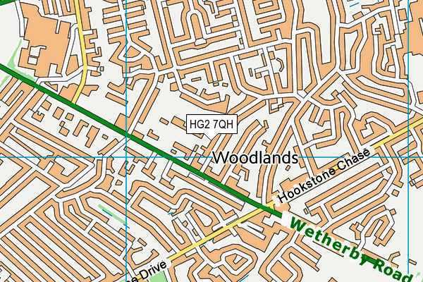 HG2 7QH map - OS VectorMap District (Ordnance Survey)