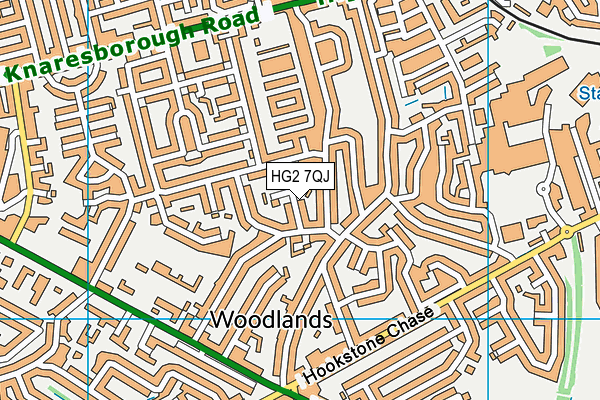 HG2 7QJ map - OS VectorMap District (Ordnance Survey)