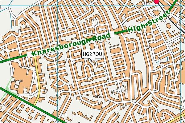 HG2 7QU map - OS VectorMap District (Ordnance Survey)