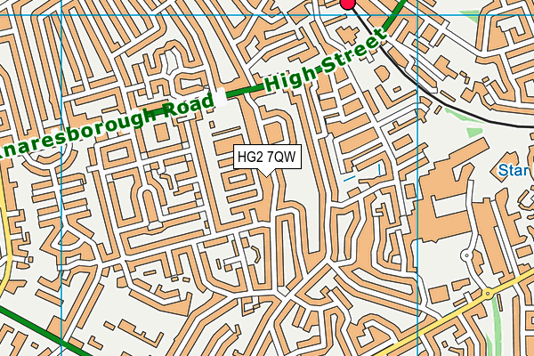 HG2 7QW map - OS VectorMap District (Ordnance Survey)