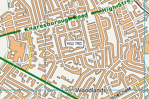 HG2 7RD map - OS VectorMap District (Ordnance Survey)