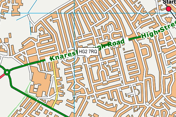 HG2 7RQ map - OS VectorMap District (Ordnance Survey)