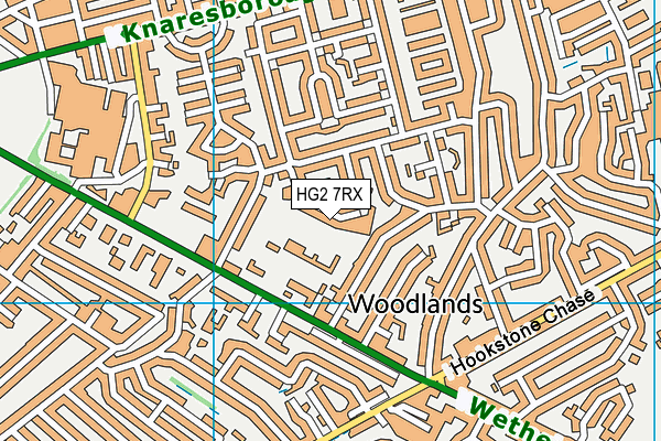 HG2 7RX map - OS VectorMap District (Ordnance Survey)