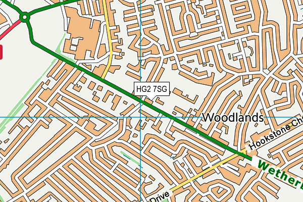 HG2 7SG map - OS VectorMap District (Ordnance Survey)