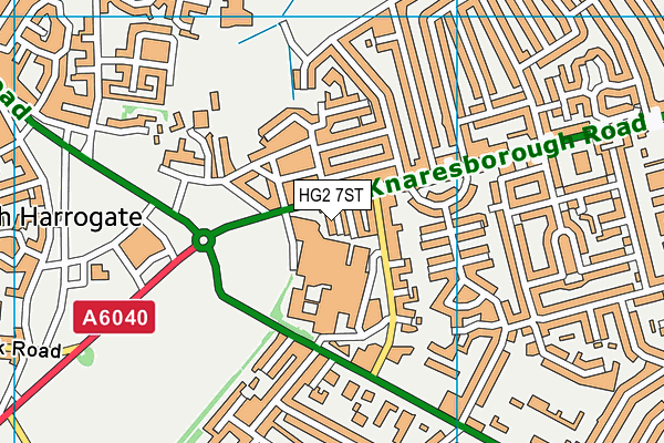 HG2 7ST map - OS VectorMap District (Ordnance Survey)