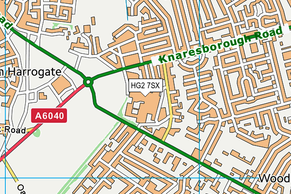 HG2 7SX map - OS VectorMap District (Ordnance Survey)