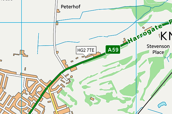 HG2 7TE map - OS VectorMap District (Ordnance Survey)