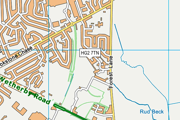 HG2 7TN map - OS VectorMap District (Ordnance Survey)