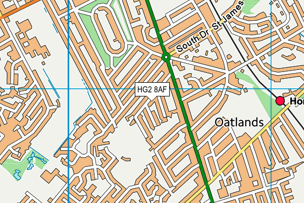 HG2 8AF map - OS VectorMap District (Ordnance Survey)