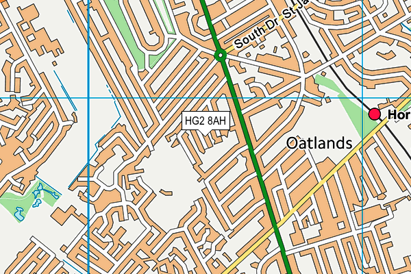 HG2 8AH map - OS VectorMap District (Ordnance Survey)