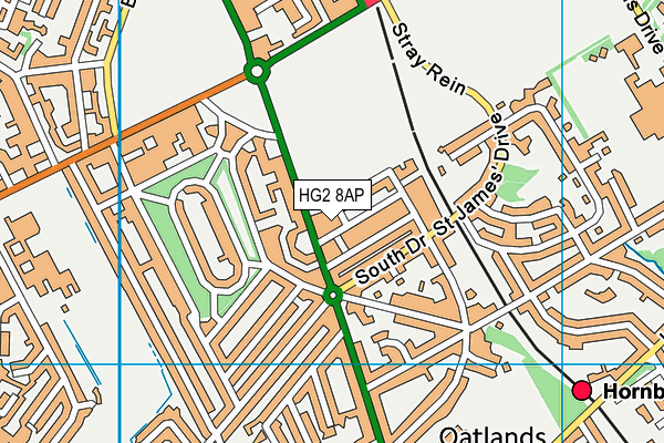 HG2 8AP map - OS VectorMap District (Ordnance Survey)