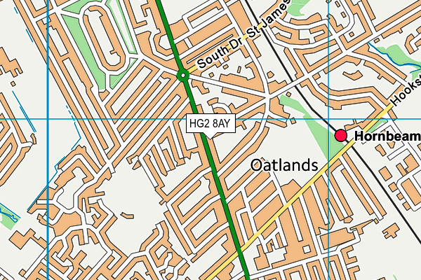 HG2 8AY map - OS VectorMap District (Ordnance Survey)