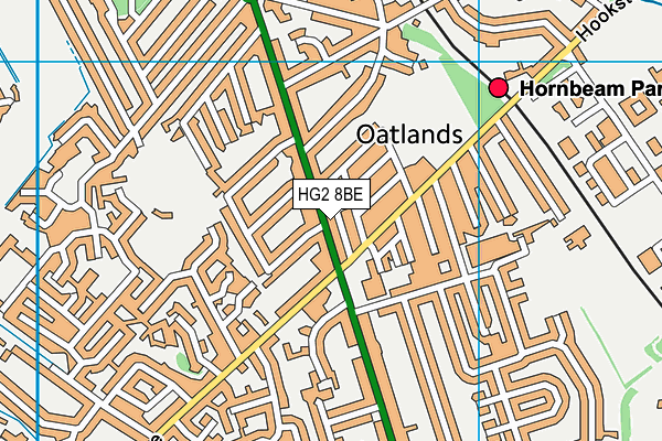 HG2 8BE map - OS VectorMap District (Ordnance Survey)