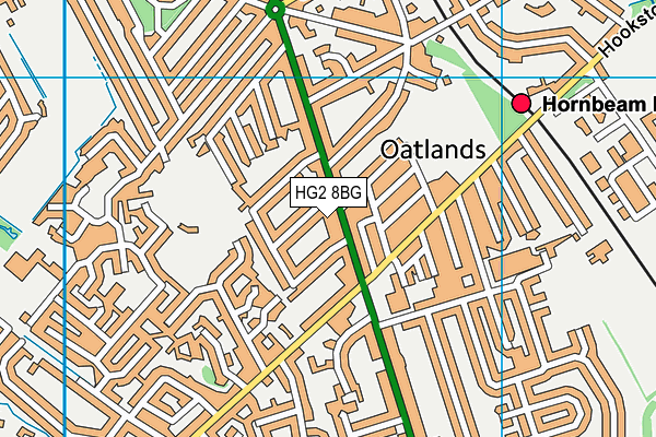 HG2 8BG map - OS VectorMap District (Ordnance Survey)
