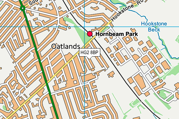 HG2 8BP map - OS VectorMap District (Ordnance Survey)