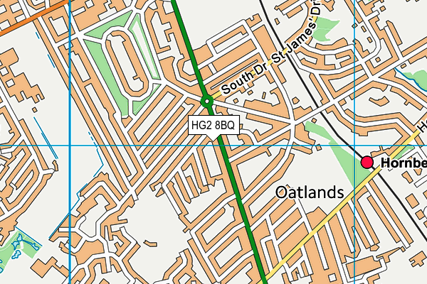 HG2 8BQ map - OS VectorMap District (Ordnance Survey)