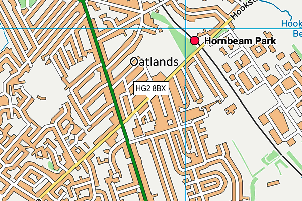 HG2 8BX map - OS VectorMap District (Ordnance Survey)