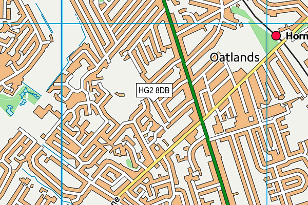 HG2 8DB map - OS VectorMap District (Ordnance Survey)