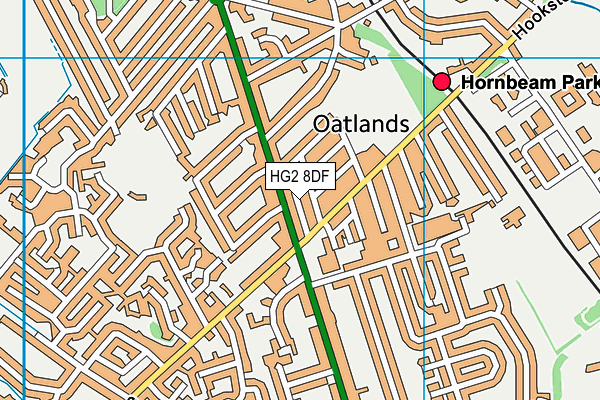 HG2 8DF map - OS VectorMap District (Ordnance Survey)