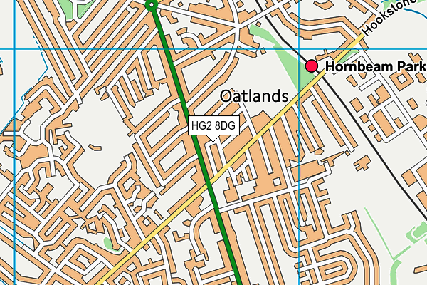 HG2 8DG map - OS VectorMap District (Ordnance Survey)