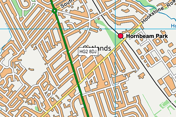 HG2 8DJ map - OS VectorMap District (Ordnance Survey)