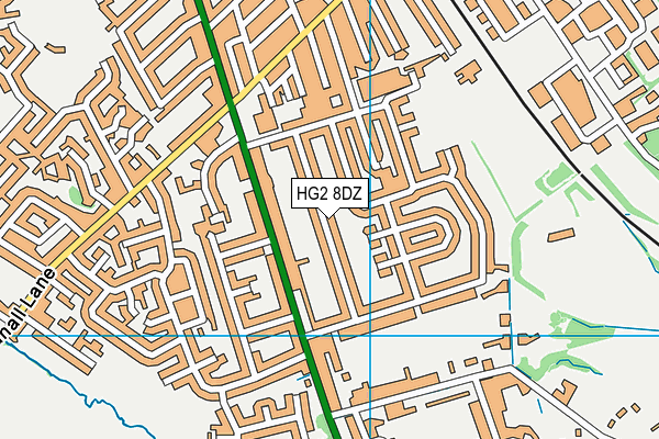 HG2 8DZ map - OS VectorMap District (Ordnance Survey)