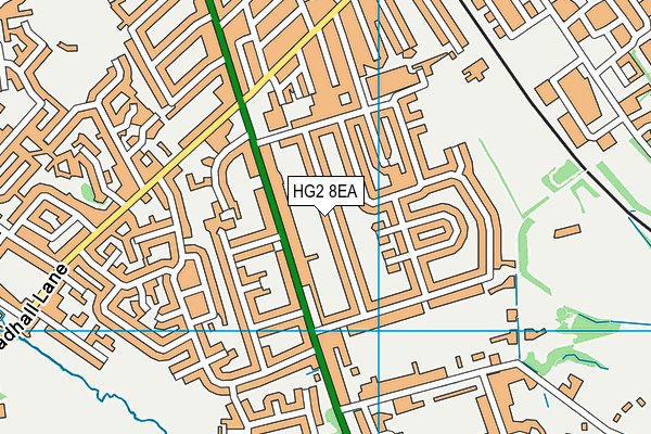 HG2 8EA map - OS VectorMap District (Ordnance Survey)
