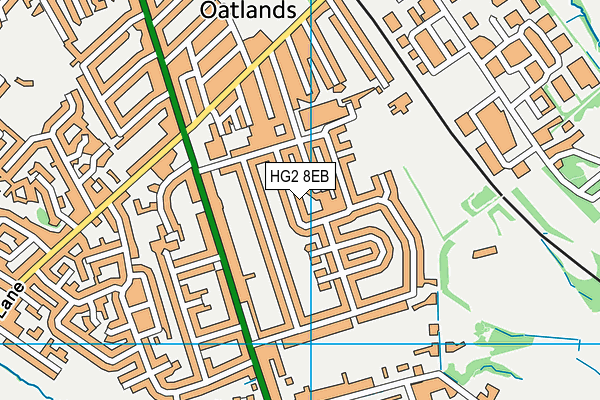 HG2 8EB map - OS VectorMap District (Ordnance Survey)