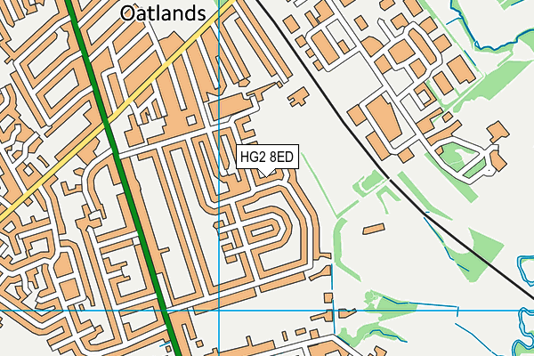 HG2 8ED map - OS VectorMap District (Ordnance Survey)