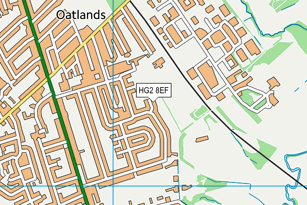 Almsford Playing Fields map (HG2 8EF) - OS VectorMap District (Ordnance Survey)