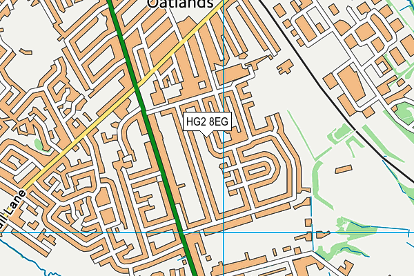 HG2 8EG map - OS VectorMap District (Ordnance Survey)