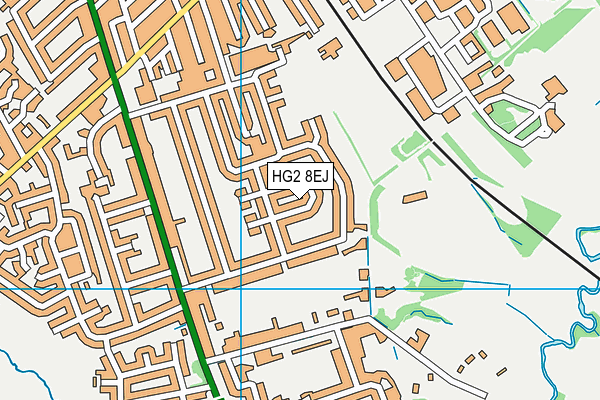 HG2 8EJ map - OS VectorMap District (Ordnance Survey)