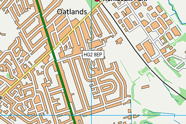 HG2 8EP map - OS VectorMap District (Ordnance Survey)