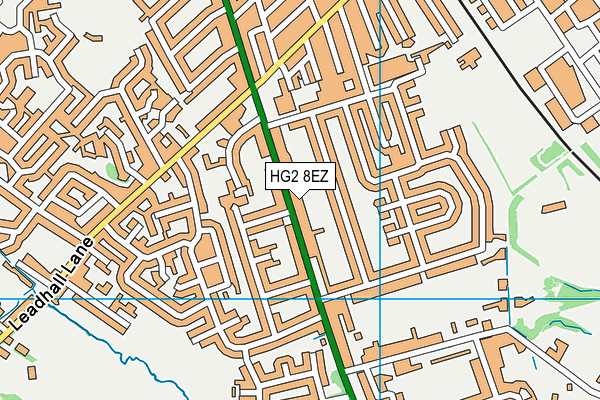 HG2 8EZ map - OS VectorMap District (Ordnance Survey)
