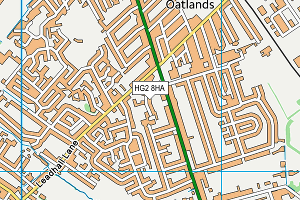 Harrogate Racquets Club Limited map (HG2 8HA) - OS VectorMap District (Ordnance Survey)