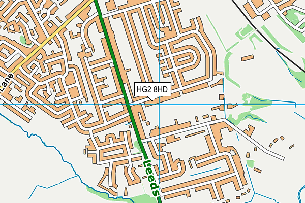 HG2 8HD map - OS VectorMap District (Ordnance Survey)