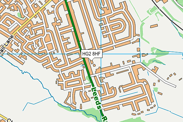 HG2 8HF map - OS VectorMap District (Ordnance Survey)