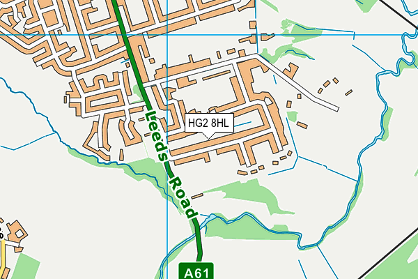 HG2 8HL map - OS VectorMap District (Ordnance Survey)