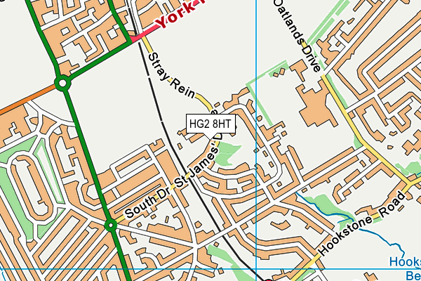 HG2 8HT map - OS VectorMap District (Ordnance Survey)