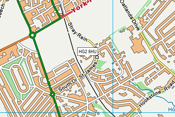 HG2 8HU map - OS VectorMap District (Ordnance Survey)