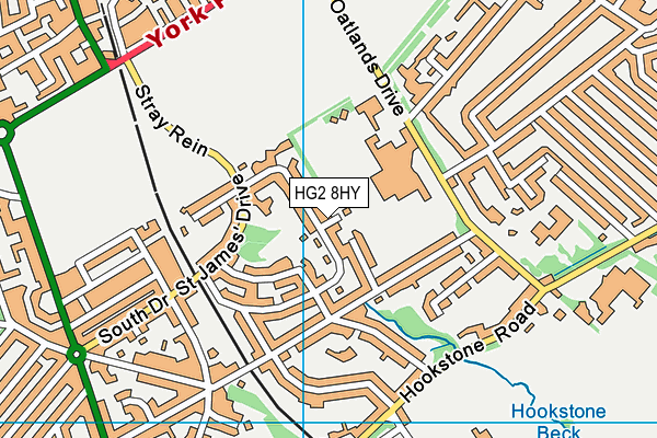 HG2 8HY map - OS VectorMap District (Ordnance Survey)